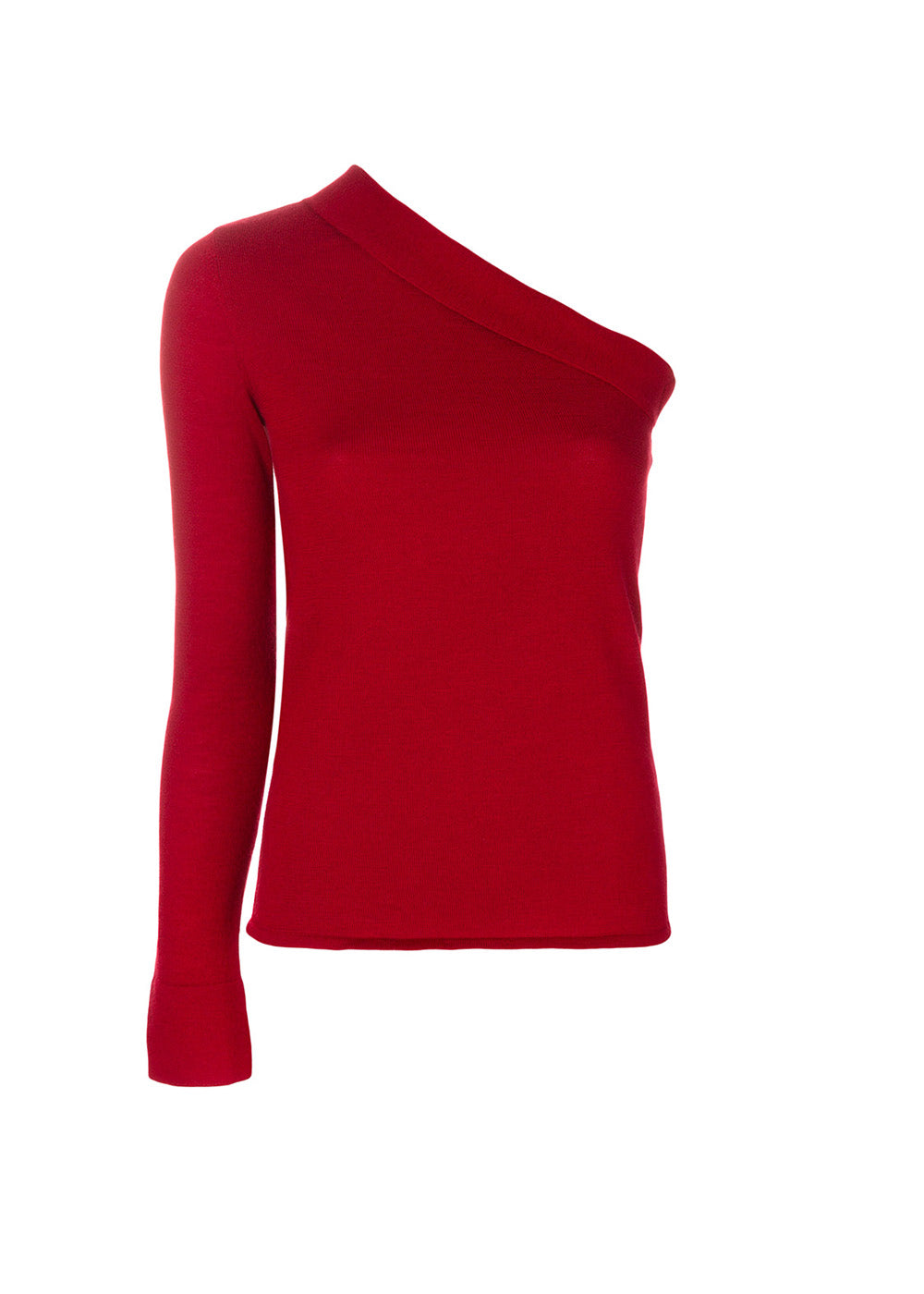 RED OPEN SHOULDER CASHMERE JUMPER CiL